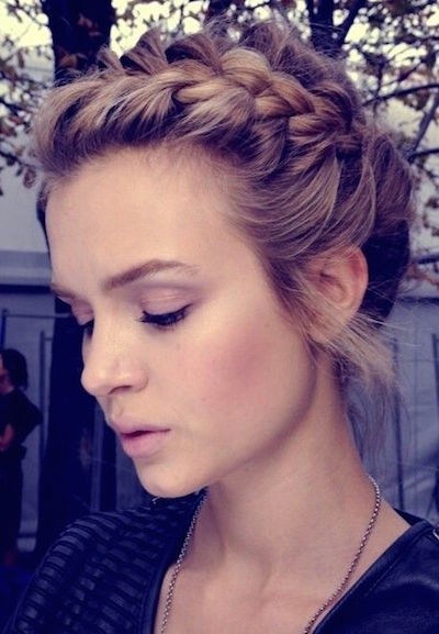 Braided Updo Hairstyle for Short Hair