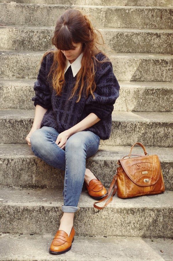 Brown Bag and Brown Loafers