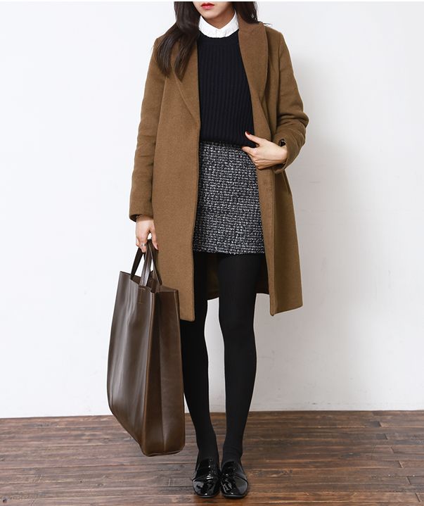 Camel Coat and Black Basic