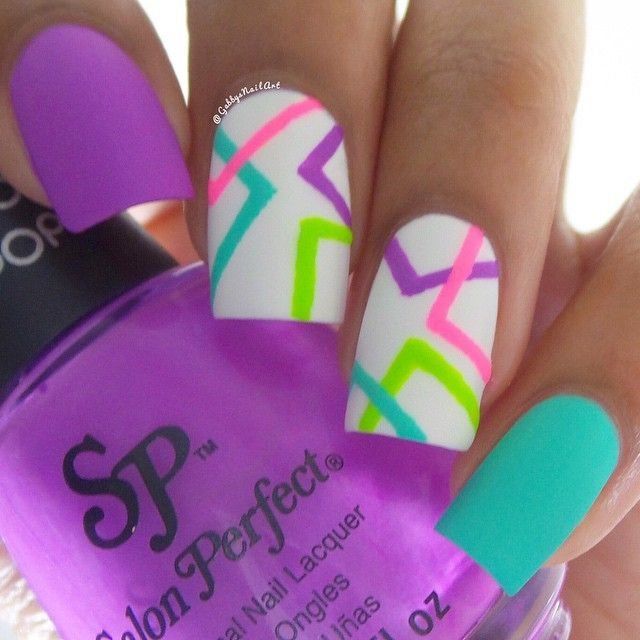 Colorful Matte Nails