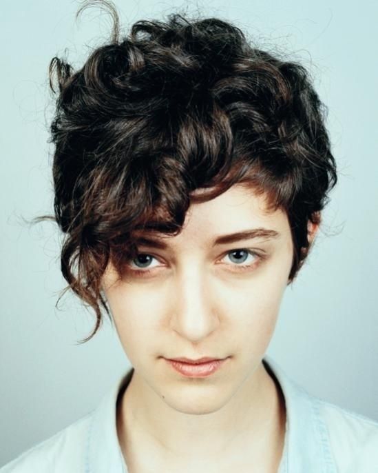 Curly Pixie Hairstyle with Bangs
