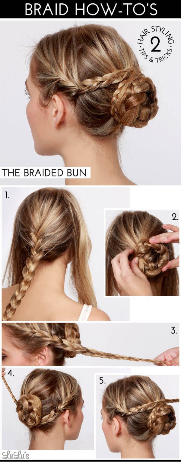 Cute Braided Bun Hairstyle Tutorial