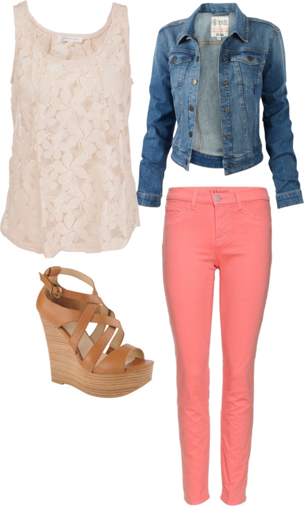 Denim Jacket and Pink Pants