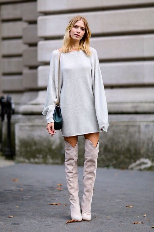 Fashionable Knee-high Boot Look