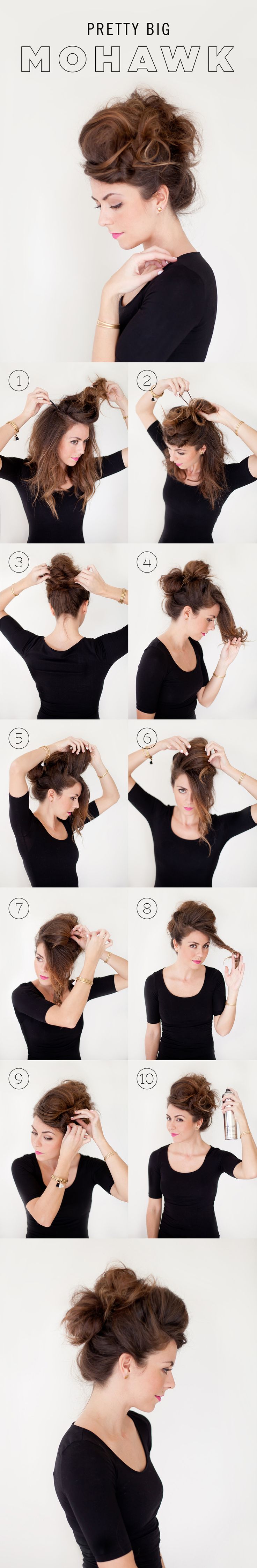 Faux Hawk Hairstyle Tutorial