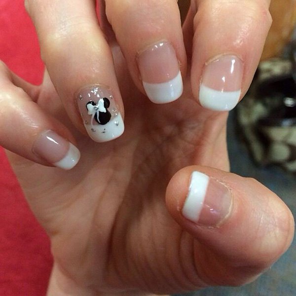 French Manicure Wedding Nail Design