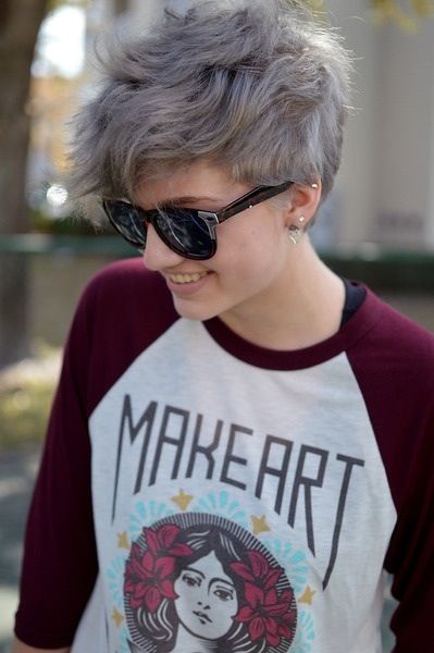 Grey Pixie Hairstyle