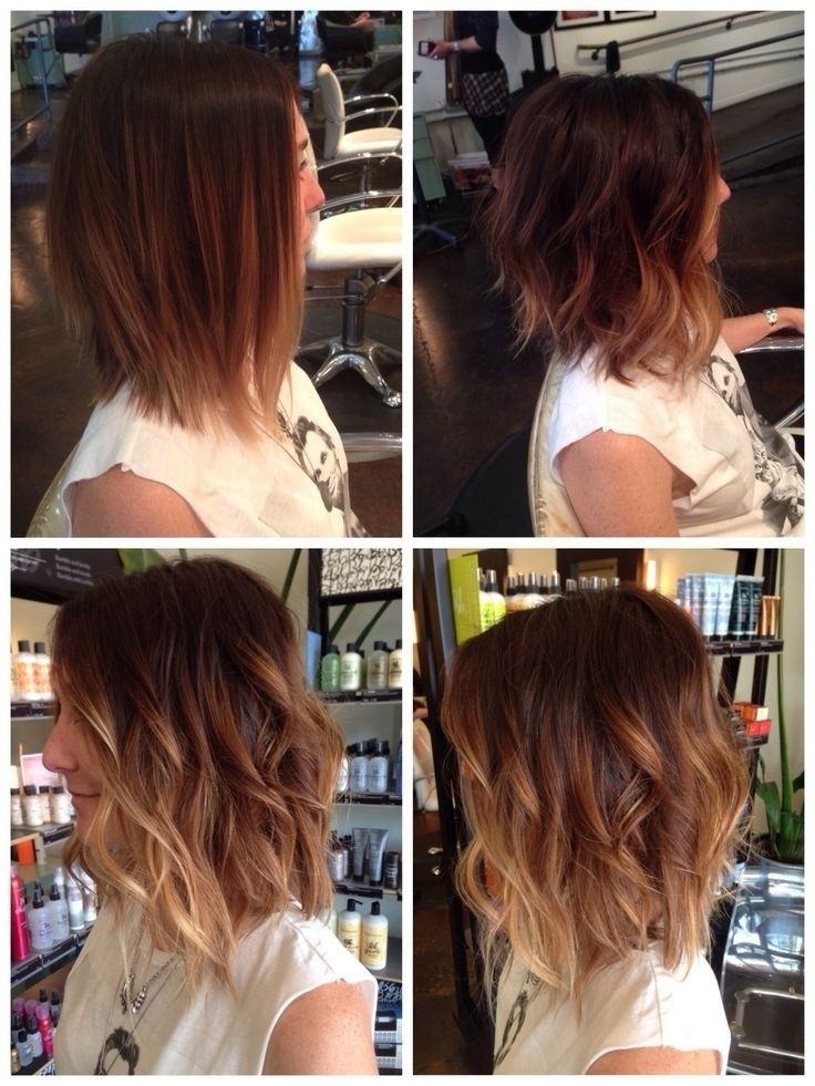 Medium Layered Hairstyle for Ombre Hair