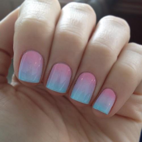 Ombre Matte Nail Design