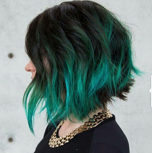Ombre Wavy Bob Hairstyle
