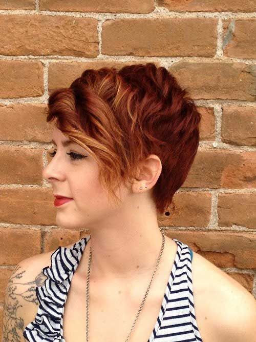 Red Curly Pixie Hairstyle