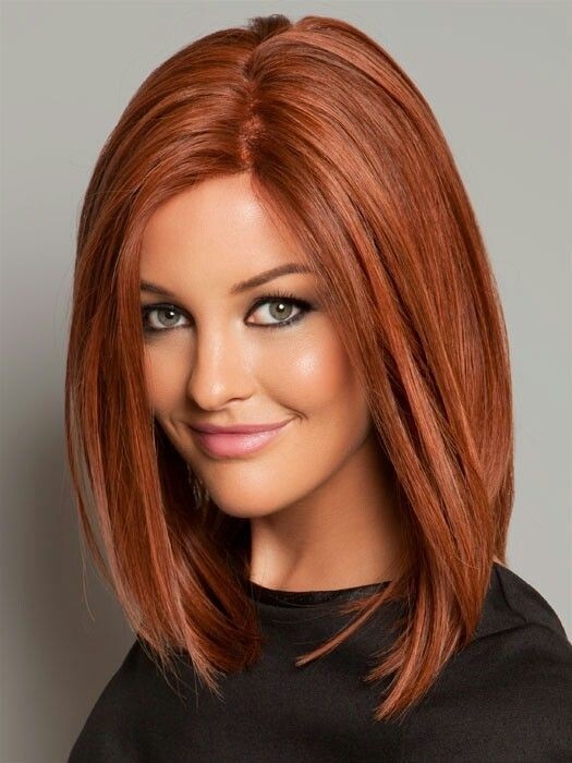 Red Long Bob Haircut