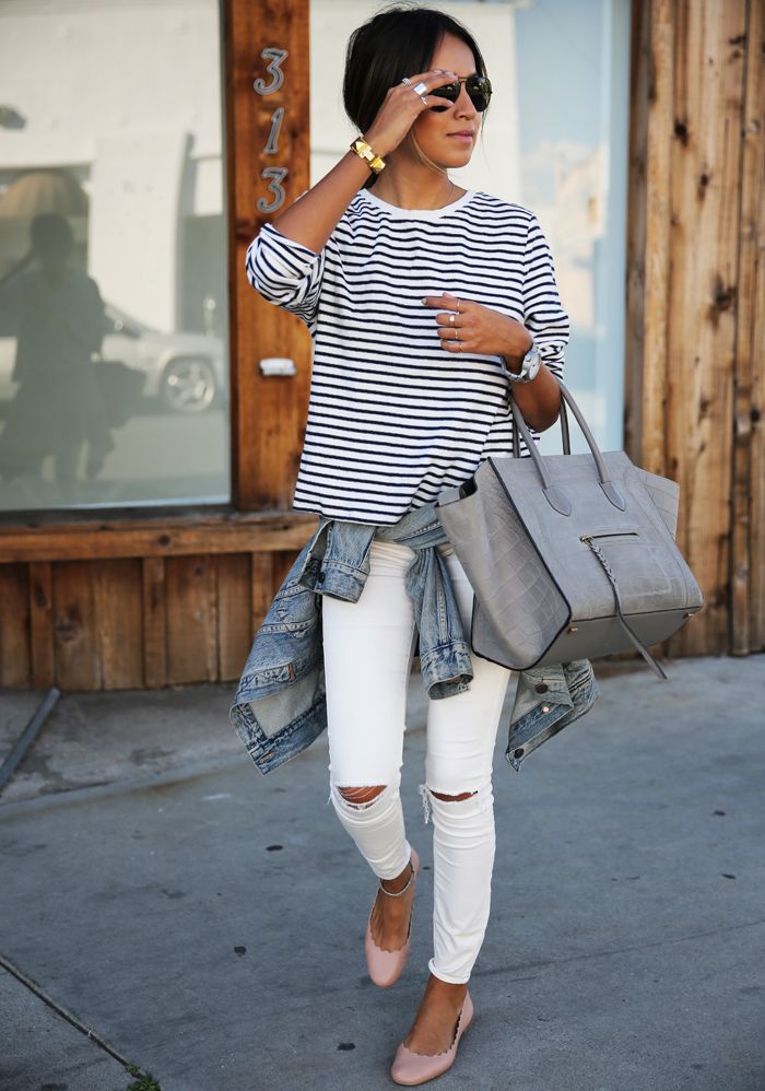 Ripped Jeans and Pink Flats