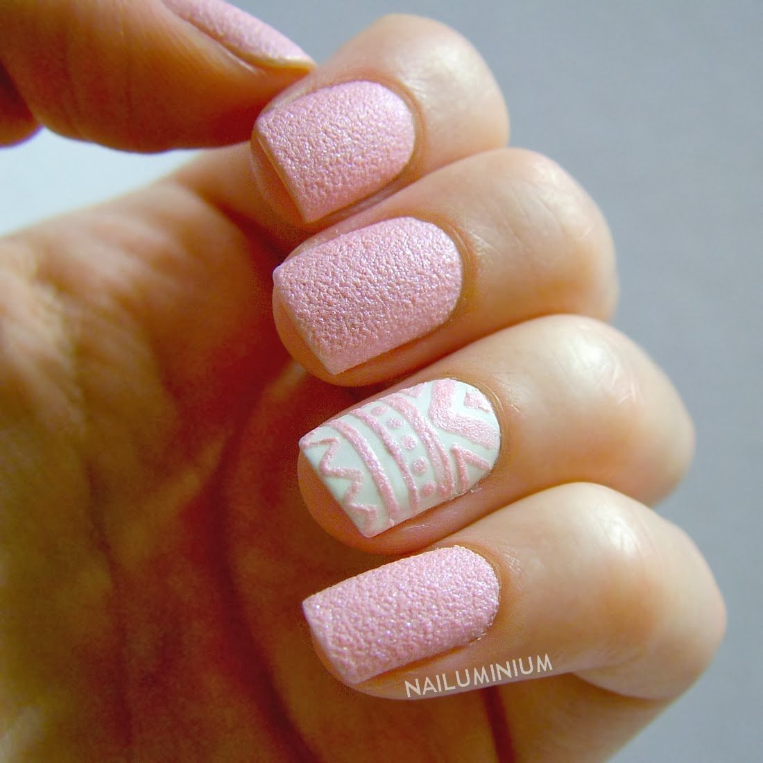 Rose Quartz Nail Design