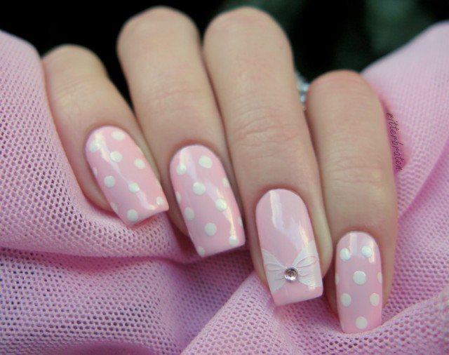 Rose Quartz Nail Design