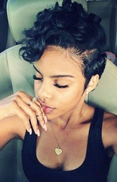 Curly Pixie Hairstyle for Black Women
