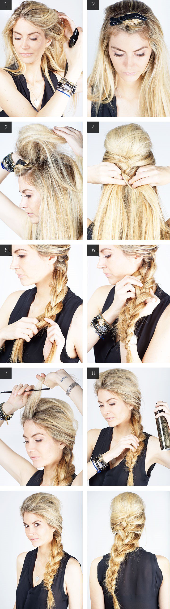 Side Swept Braid Ponytail