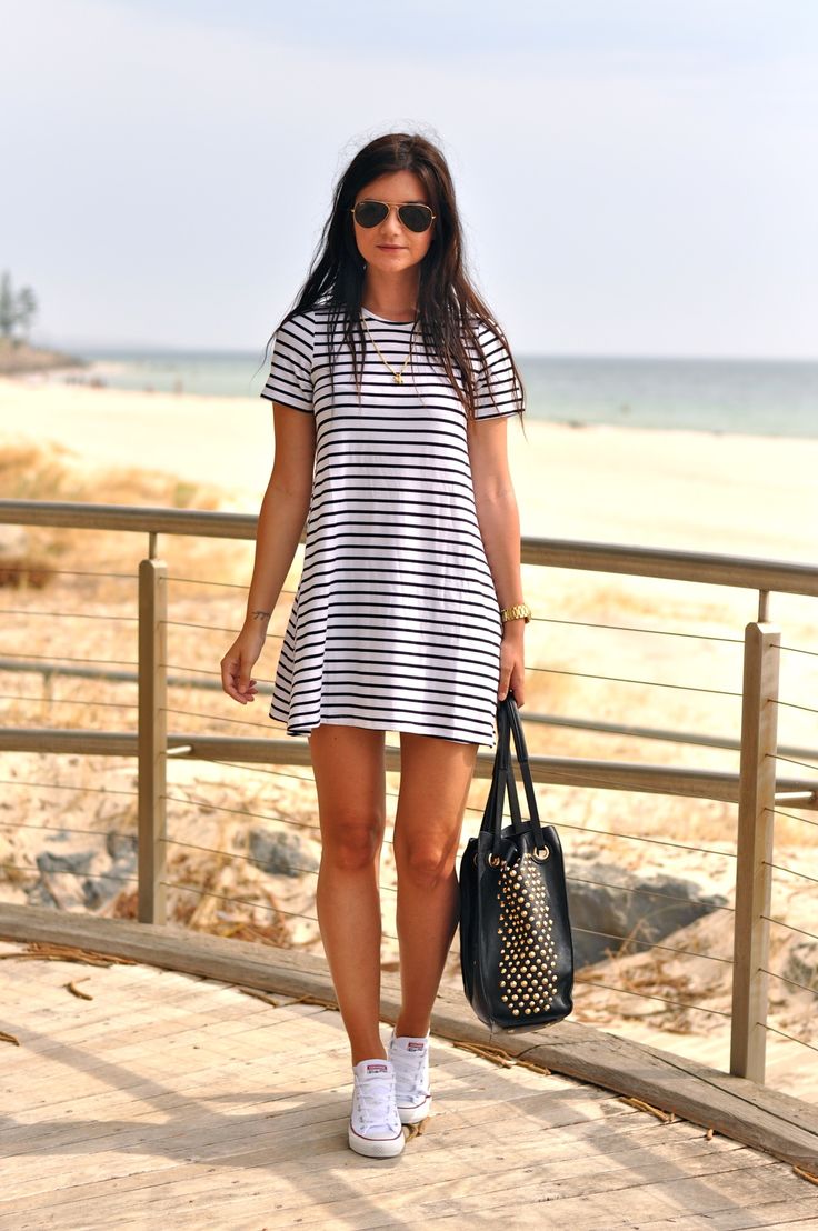 Sneakers and a Dress