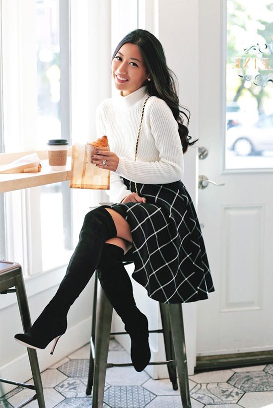 Sweater, Skirt and Boots