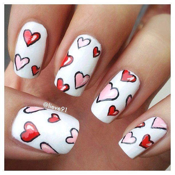 Valentine' s Day Nail Design