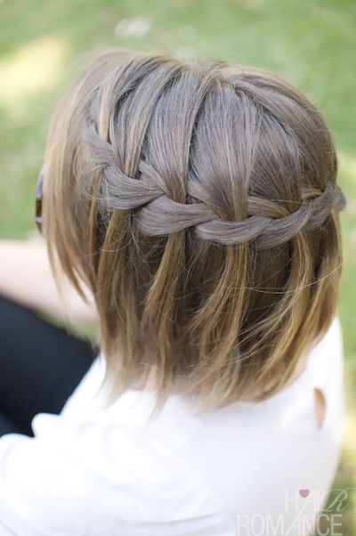 Waterfall Braid for Short Hair