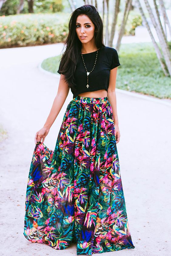 Crop Top and Maxi Skirt