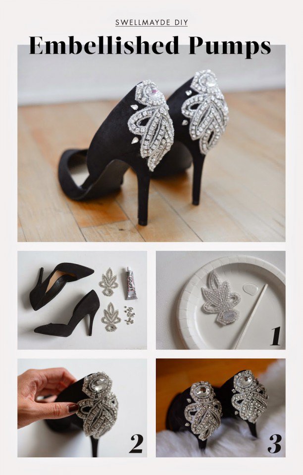 DIY Embellished Pumps Idea