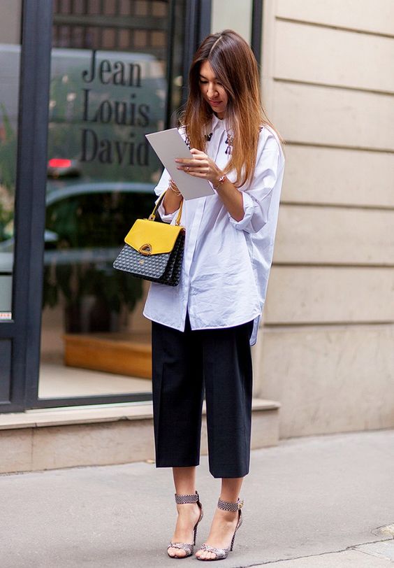 Loose Shirt and Culottes