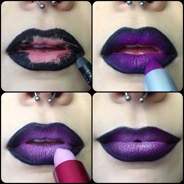 Purple Ombre Lips