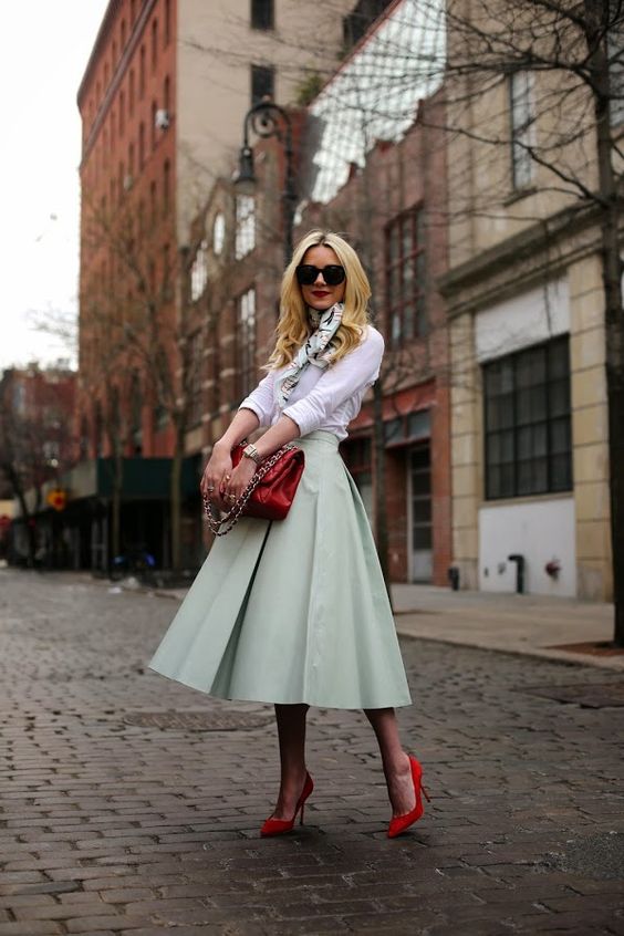 Pale Green Skirt