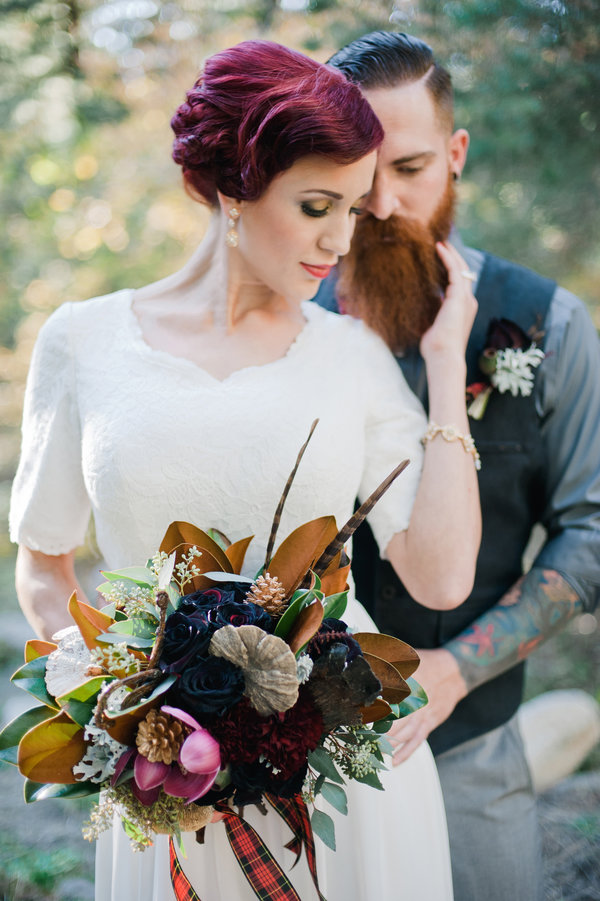 Purple Wedding Updo