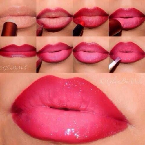 Red Ombre Lips