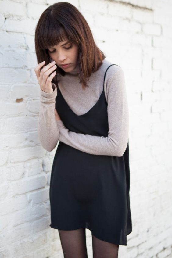 Slip Dress and Long Sleeve Tee