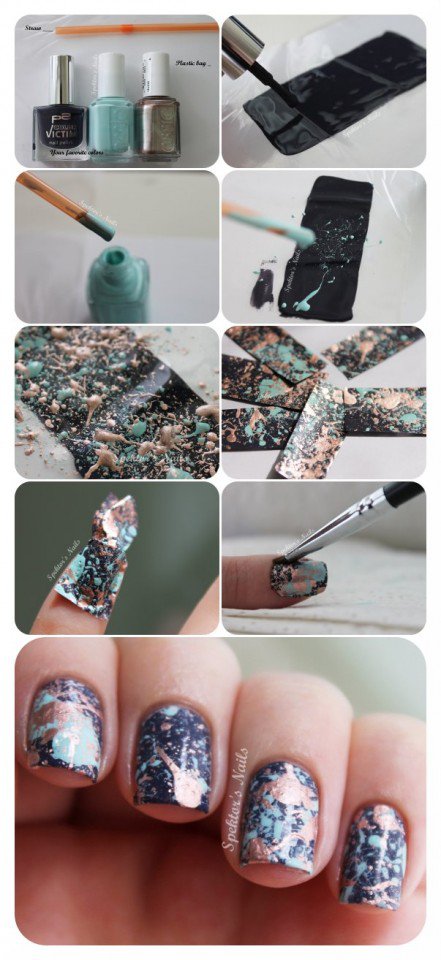 Splatter Nail Design