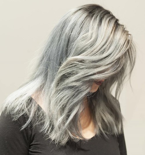 All-grey Hair Look