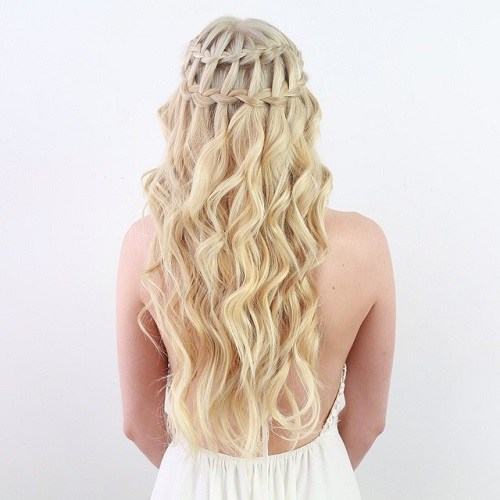 Blonde Waterfall Braid