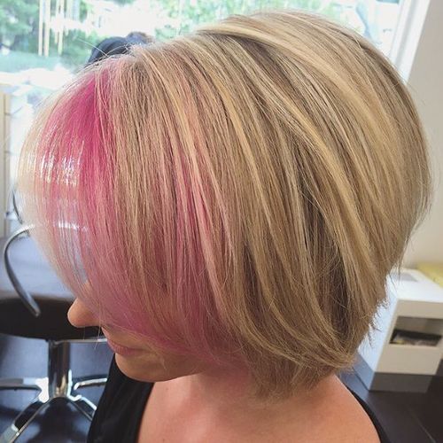 Blush Highlighted Hair