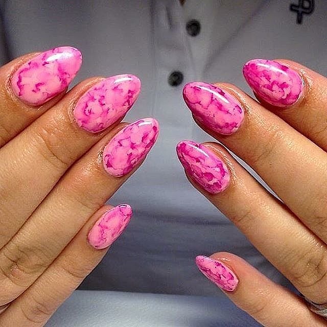 Bright Pink Nail Art Design