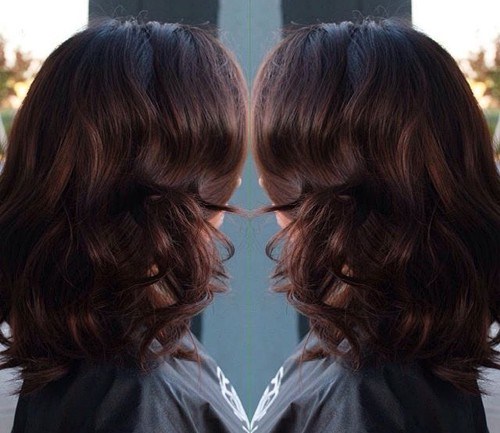 Brown Curly Bob