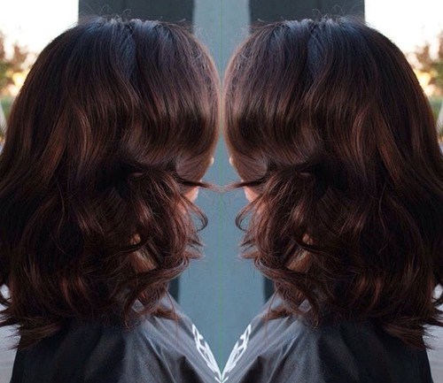 Brown Curly Bob