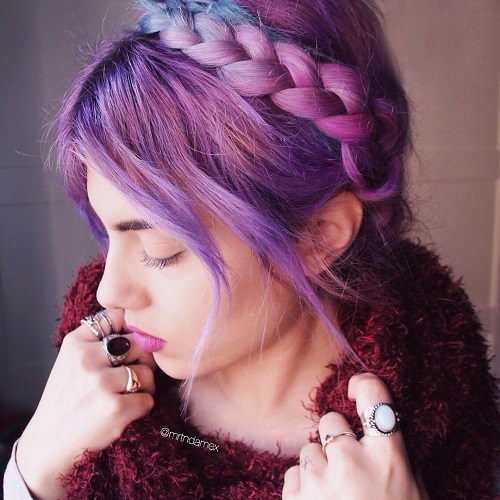 Colorful Crown Braid