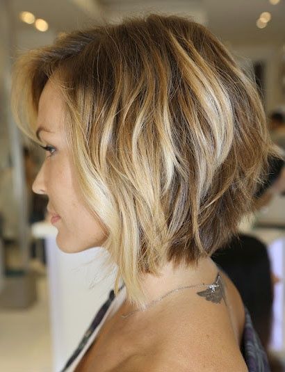 Curly Stacked Bob