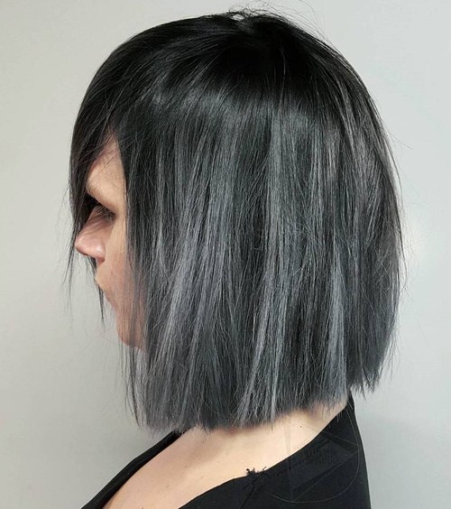 Grey Straight Bob