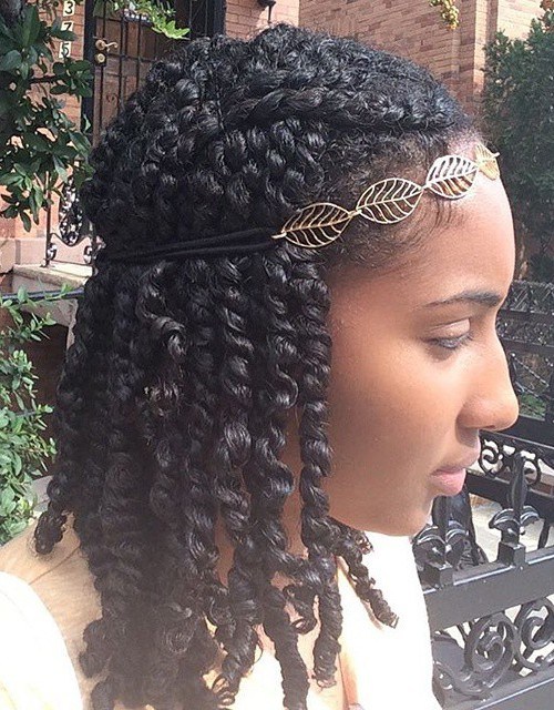 Kinky Twists with Pretty Hairband