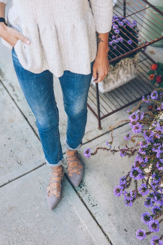 Lace-up Flats