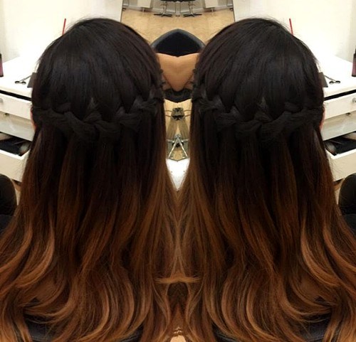 Ombre Waterfall Braid
