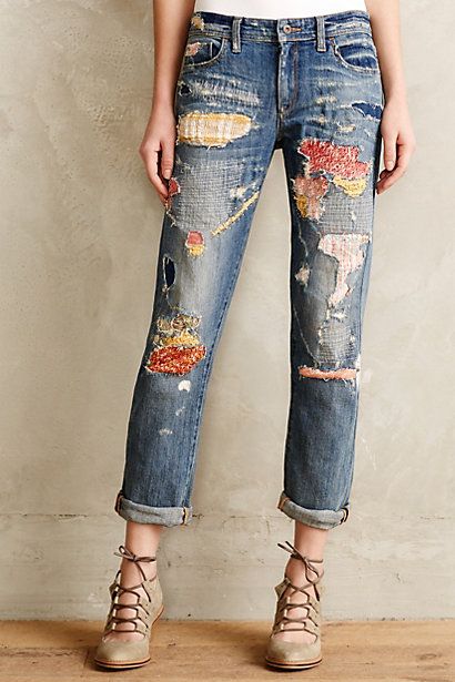 21 Ways to Follow the Patchwork Jeans Trend - Pretty Designs