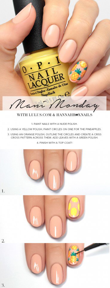 Pineapple Nail Design Tutorial