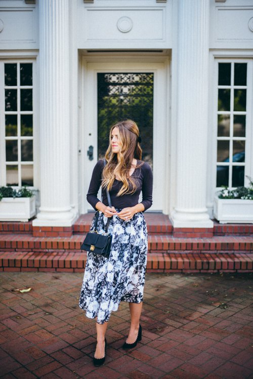 Print Midi Skirt