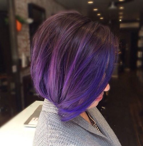 22 Sassy Purple Highlighted Hairstyles (for Short, Medium 